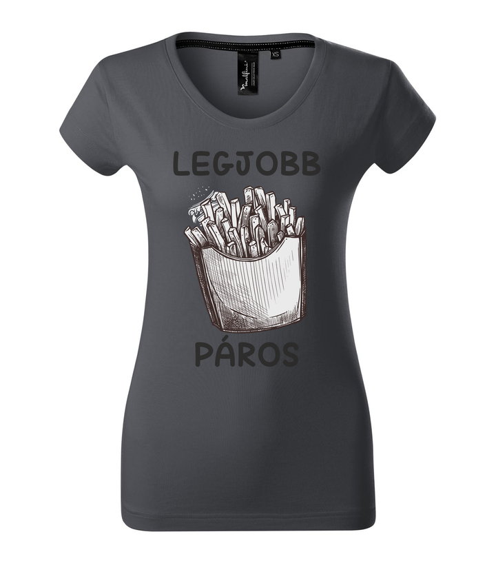 Legjobb páros - Prémium női póló világos anthracite