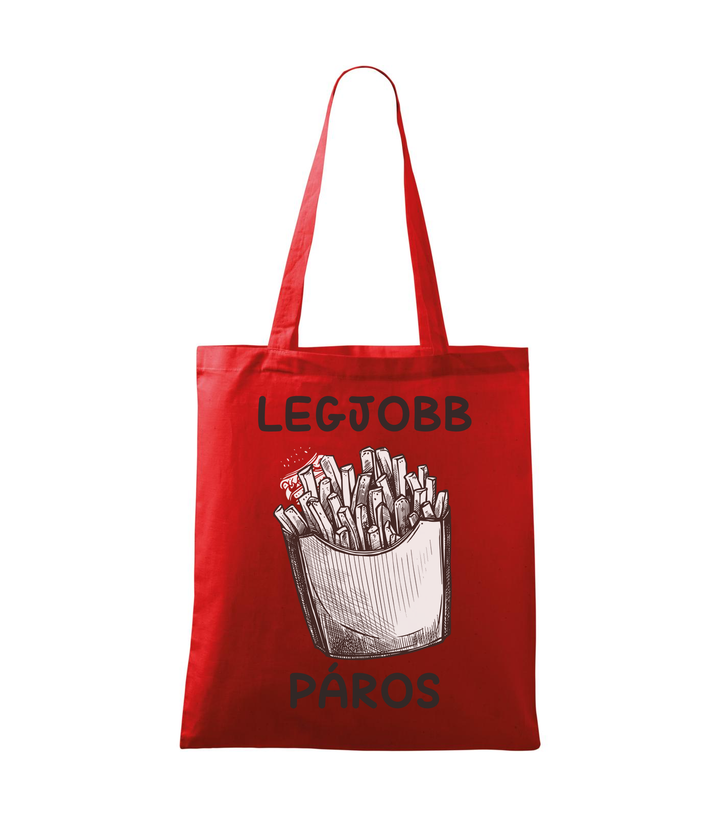 Legjobb páros - Vászontáska (42 x 38 cm) piros