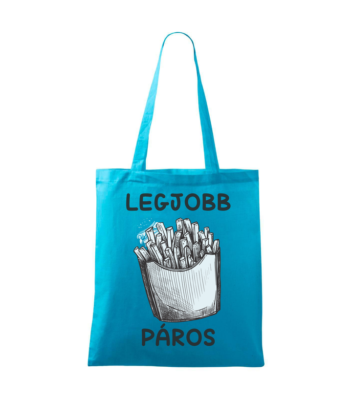 Legjobb páros - Vászontáska (42 x 38 cm) türkiz