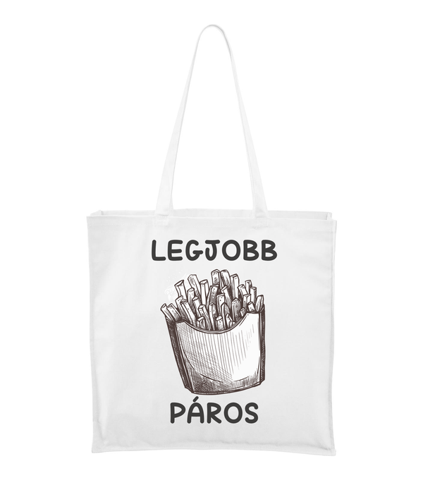 Legjobb páros - Vászontáska (43 x 43 cm) fehér