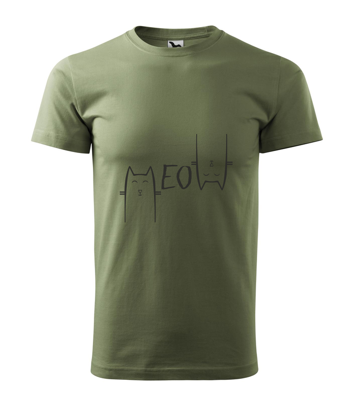 Meow - Férfi póló khaki