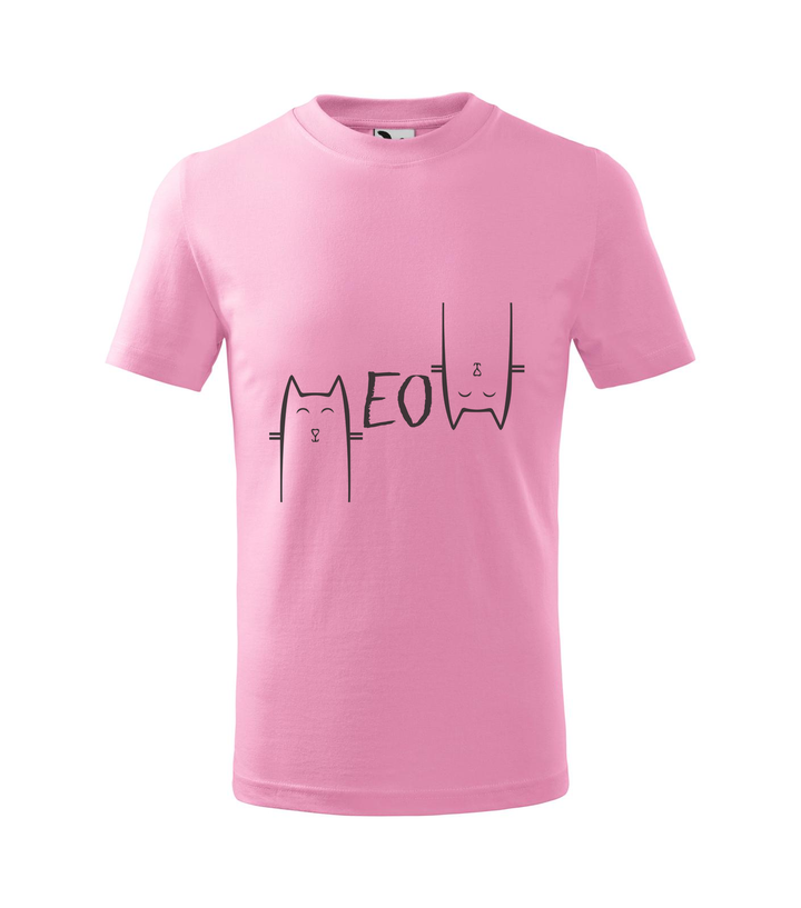 Meow - Gyerek póló rózsaszín