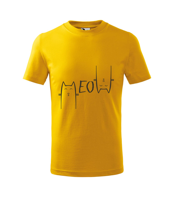 Meow - Gyerek póló sárga