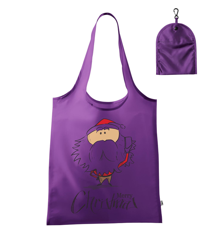 Merry Christmas Santa Claus 3 - Bevásárló táska lila
