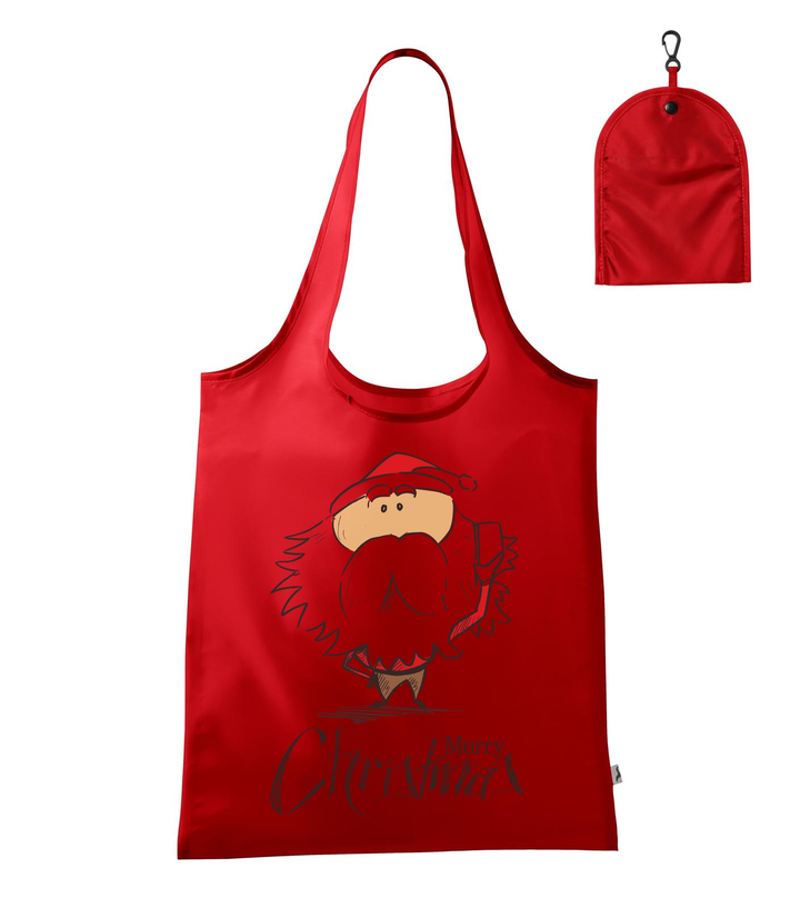 Merry Christmas Santa Claus 3 - Bevásárló táska piros