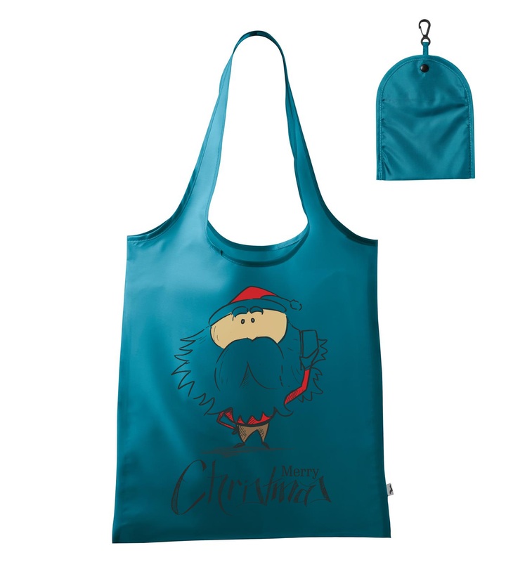 Merry Christmas Santa Claus 3 - Bevásárló táska sötét türkiz
