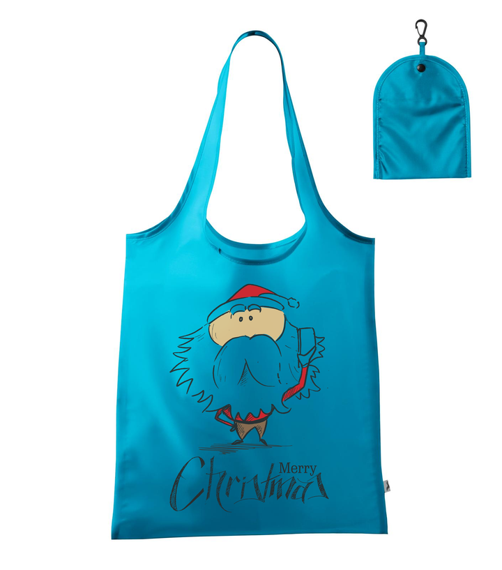 Merry Christmas Santa Claus 3 - Bevásárló táska türkiz