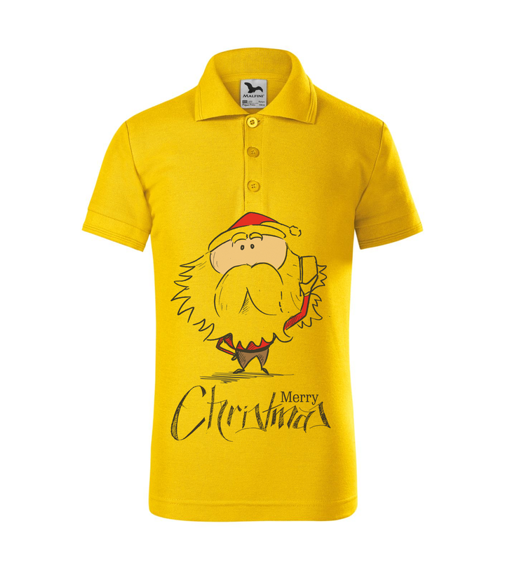 Merry Christmas Santa Claus 3 - Galléros gyerek póló sárga