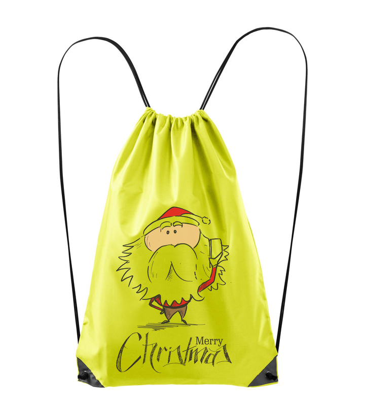 Merry Christmas Santa Claus 3 - Hátizsák neon sárga