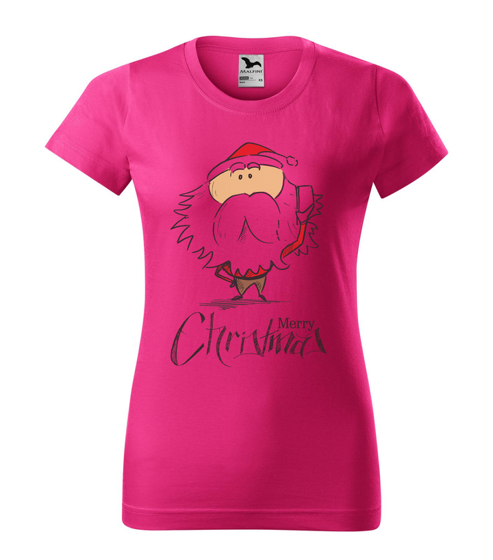 Merry Christmas Santa Claus 3 - Női póló bíborszín