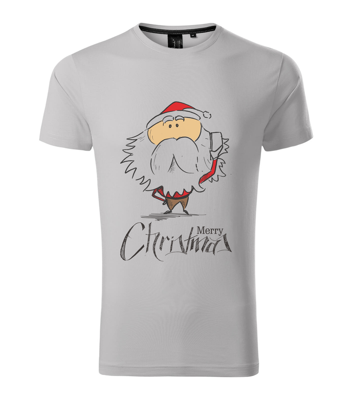 Merry Christmas Santa Claus 3 - Prémium férfi póló ezüstszürke
