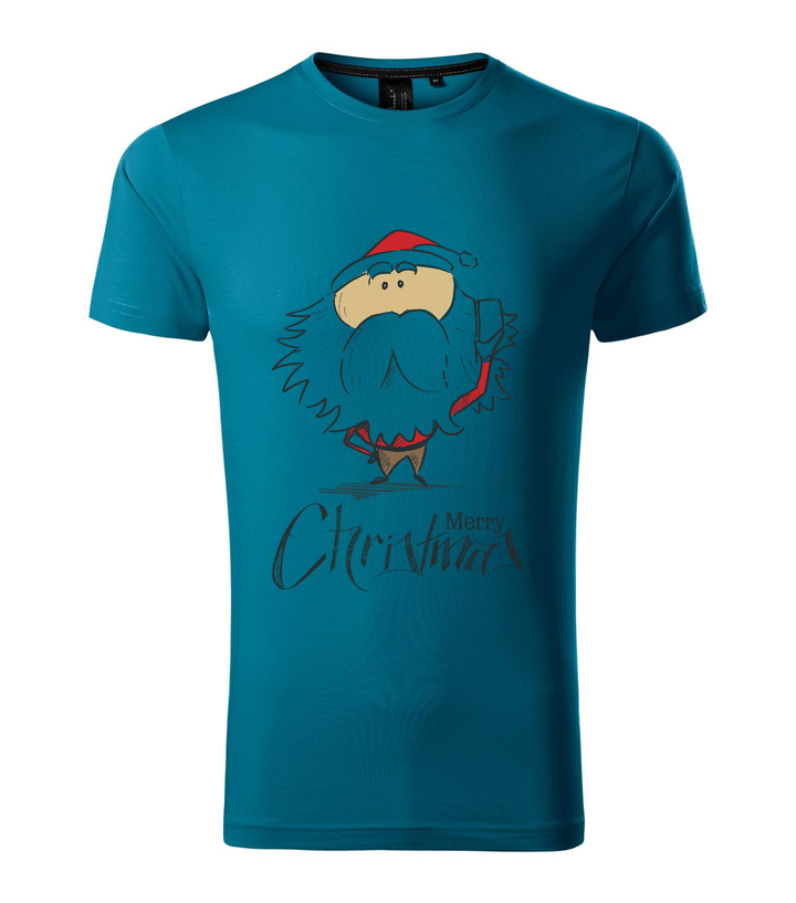 Merry Christmas Santa Claus 3 - Prémium férfi póló petrol kék