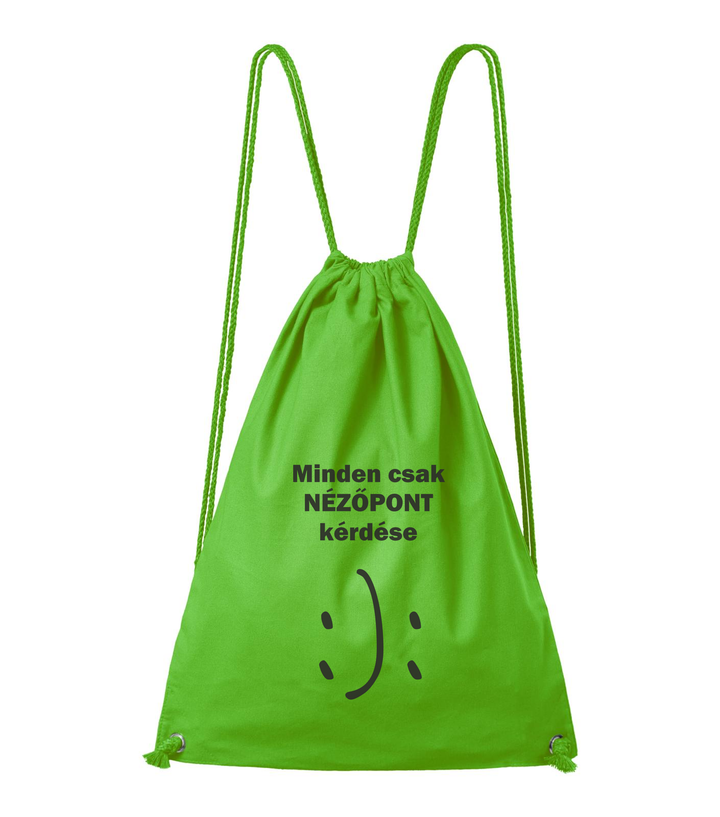 Minden csak nézőpont kérdése - Pamut hátizsák almazöld