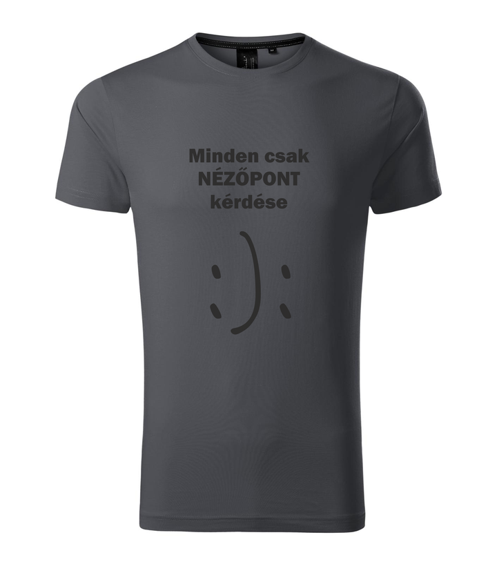 Minden csak nézőpont kérdése - Prémium férfi póló világos anthracite