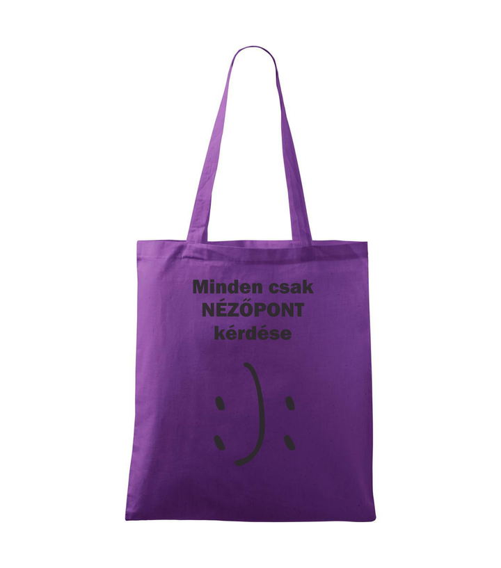 Minden csak nézőpont kérdése - Vászontáska (42 x 38 cm) lila
