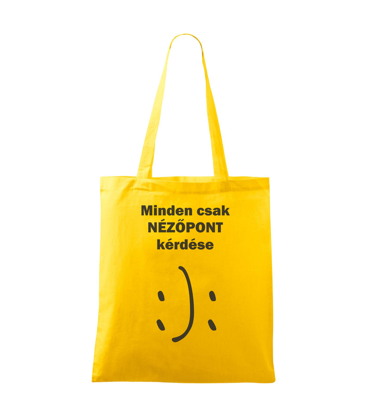 Minden csak nézőpont kérdése - Vászontáska (42 x 38 cm) sárga