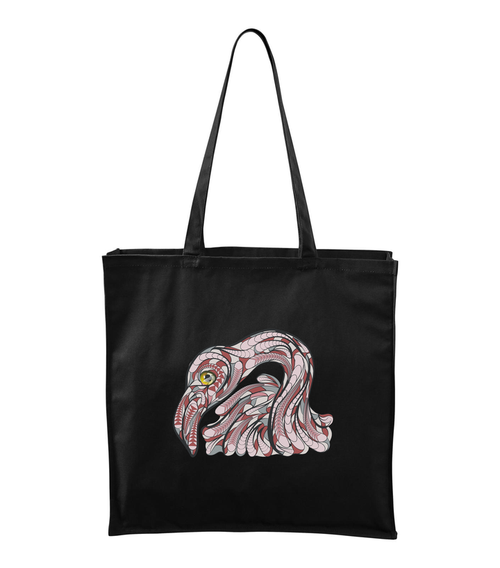 Mitikus flamingó - Vászontáska (43 x 43 cm) fekete