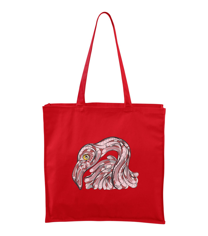 Mitikus flamingó - Vászontáska (43 x 43 cm) piros