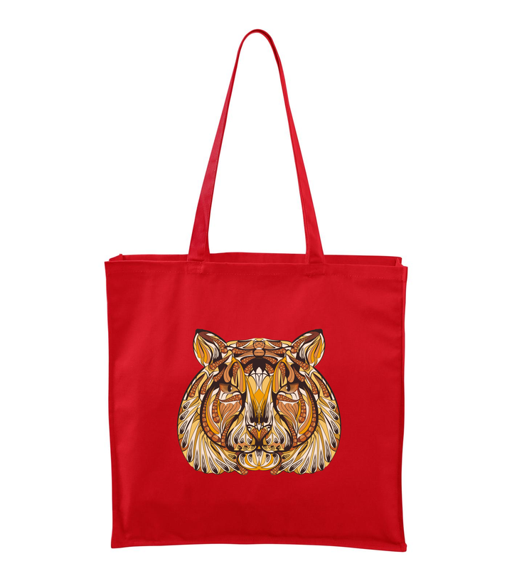 Mitikus tigris - Vászontáska (43 x 43 cm) piros