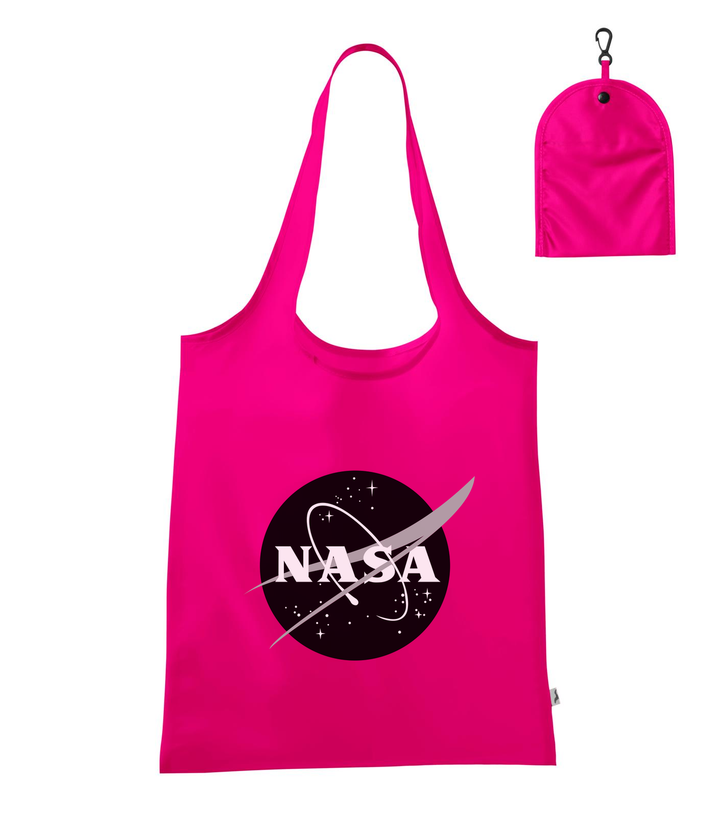 NASA logo 1 - Bevásárló táska neon rózsaszín