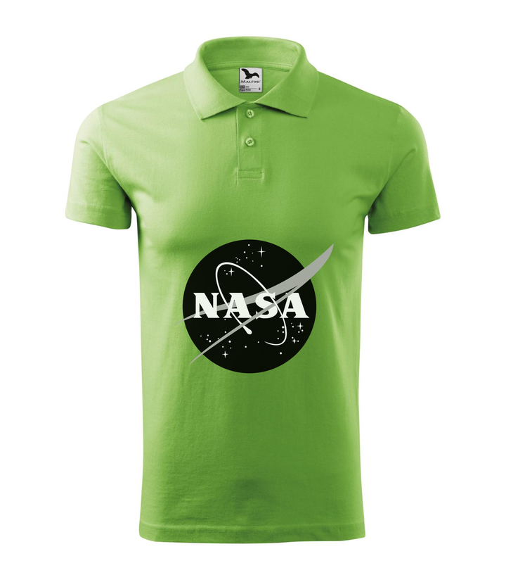 NASA logo 1 - Galléros férfi póló borsózöld