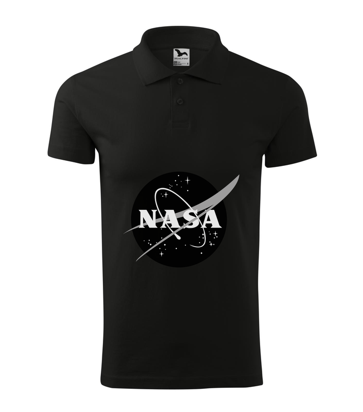 NASA logo 1 - Galléros férfi póló fekete