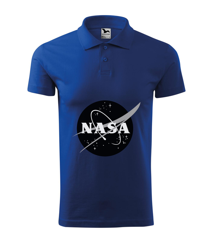 NASA logo 1 - Galléros férfi póló királykék