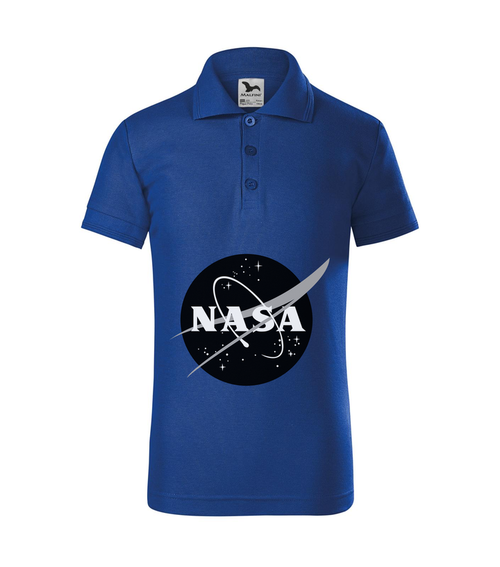 NASA logo 1 - Galléros gyerek póló királykék