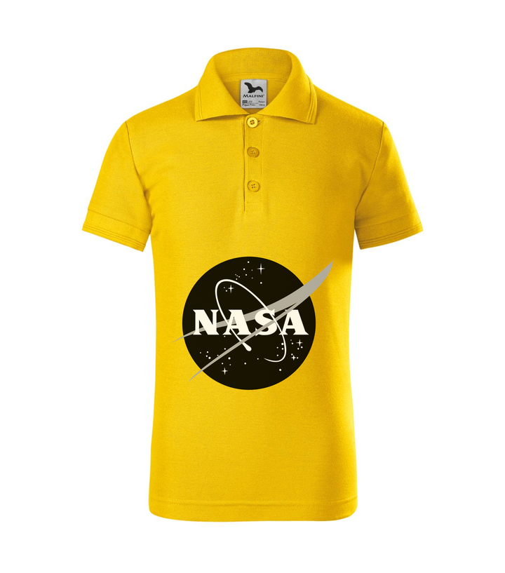 NASA logo 1 - Galléros gyerek póló sárga