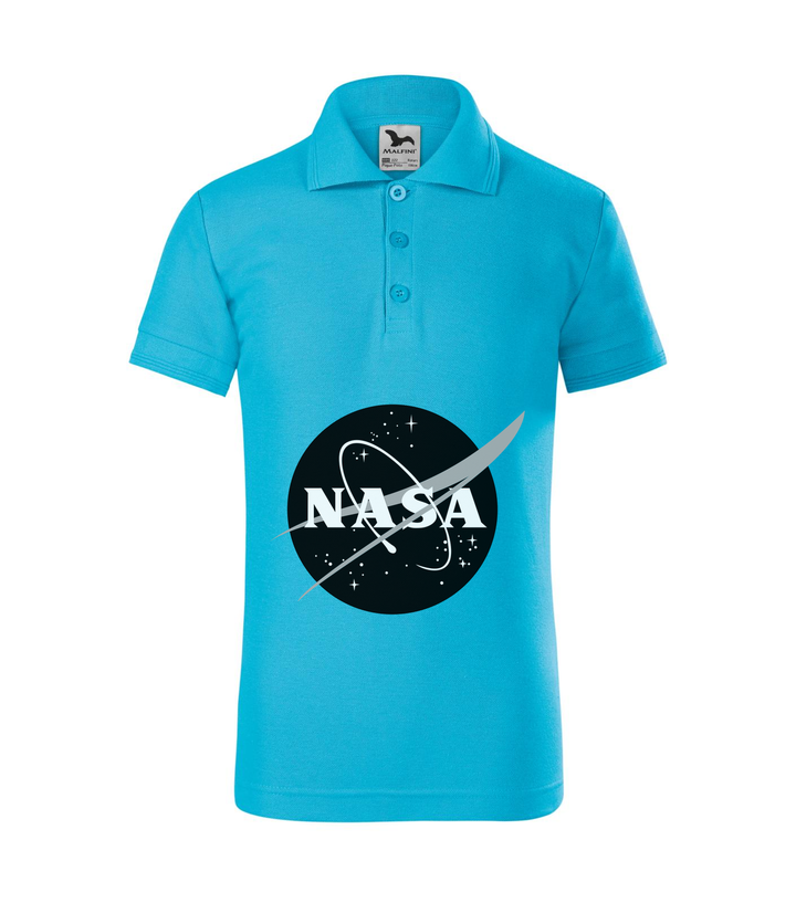 NASA logo 1 - Galléros gyerek póló türkiz