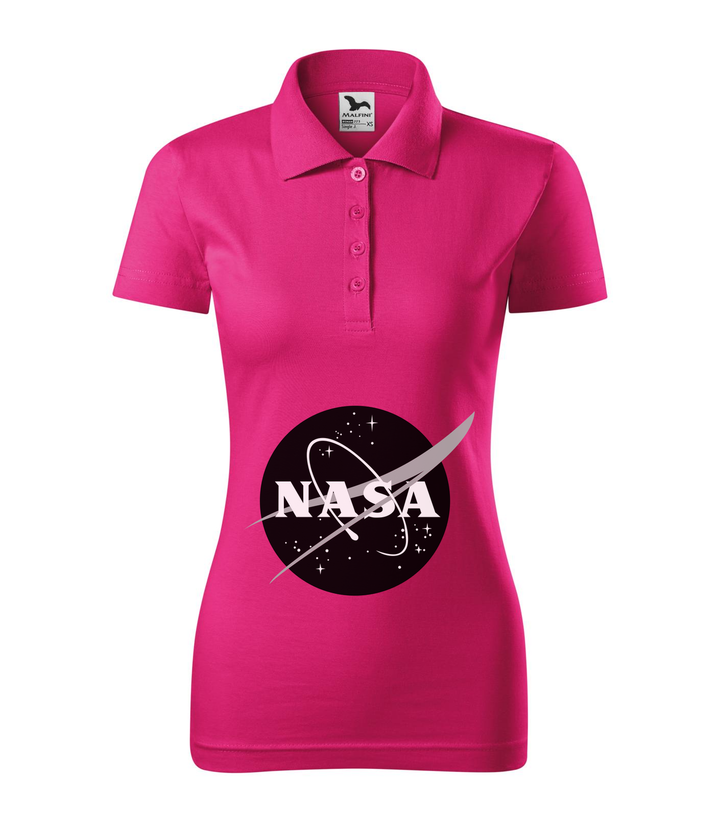 NASA logo 1 - Galléros női póló bíborszín