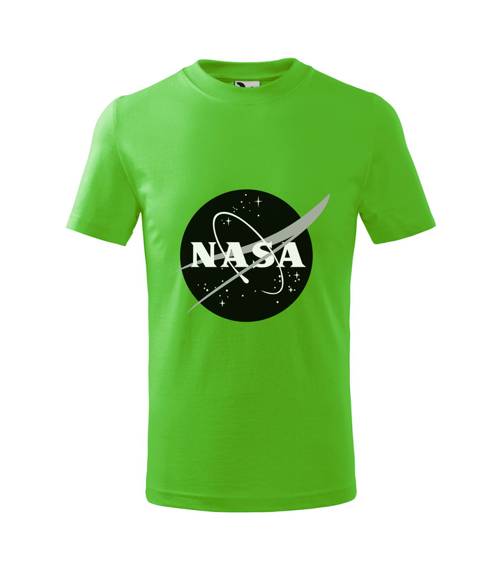 NASA logo 1 - Gyerek póló almazöld