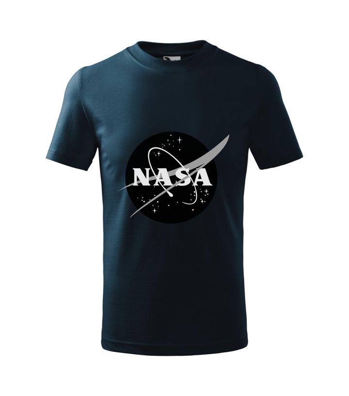 NASA logo 1 - Gyerek póló tengerészkék