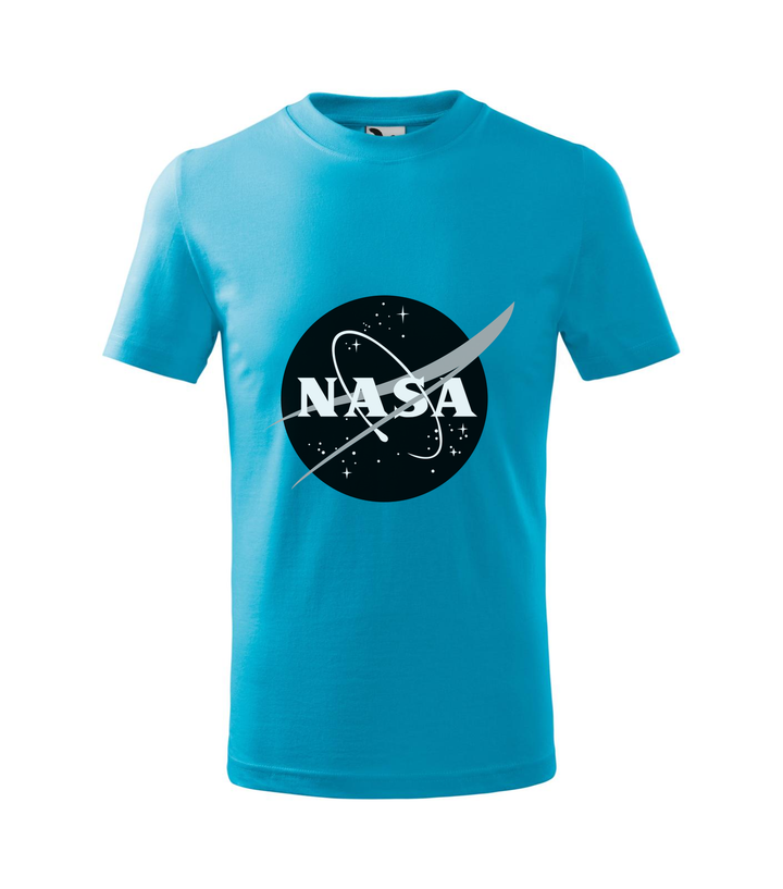 NASA logo 1 - Gyerek póló türkiz