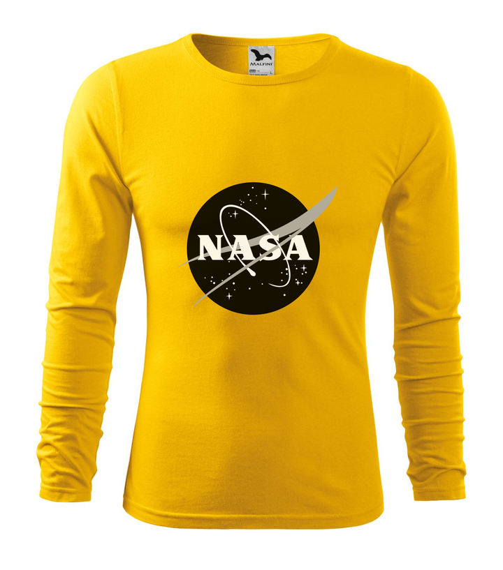 NASA logo 1 - Hosszú ujjú férfi póló sárga