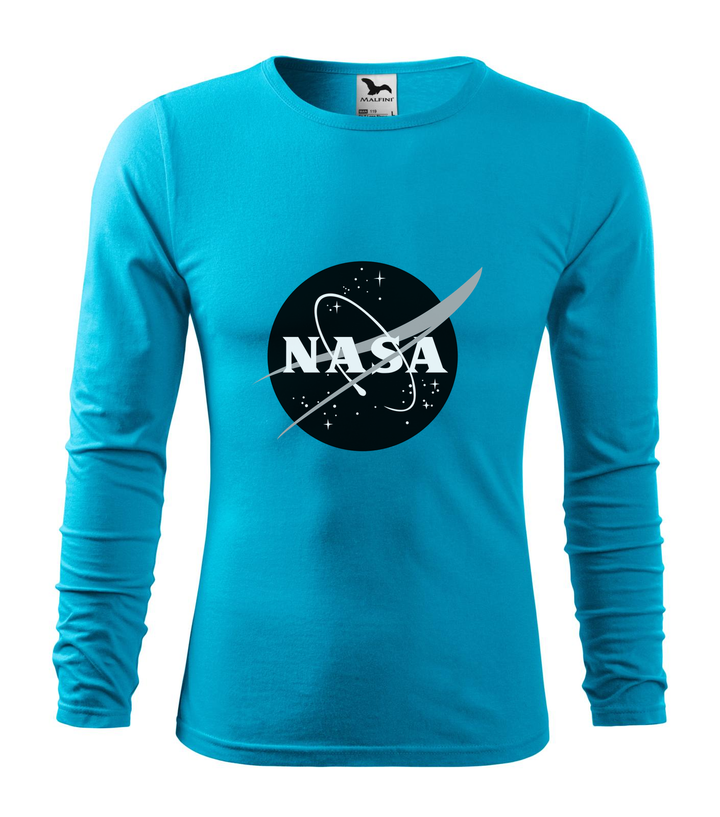 NASA logo 1 - Hosszú ujjú férfi póló türkiz