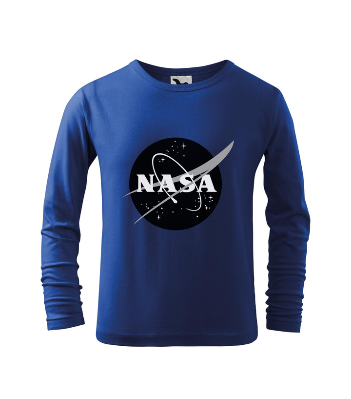 NASA logo 1 - Hosszú ujjú gyerek póló királykék
