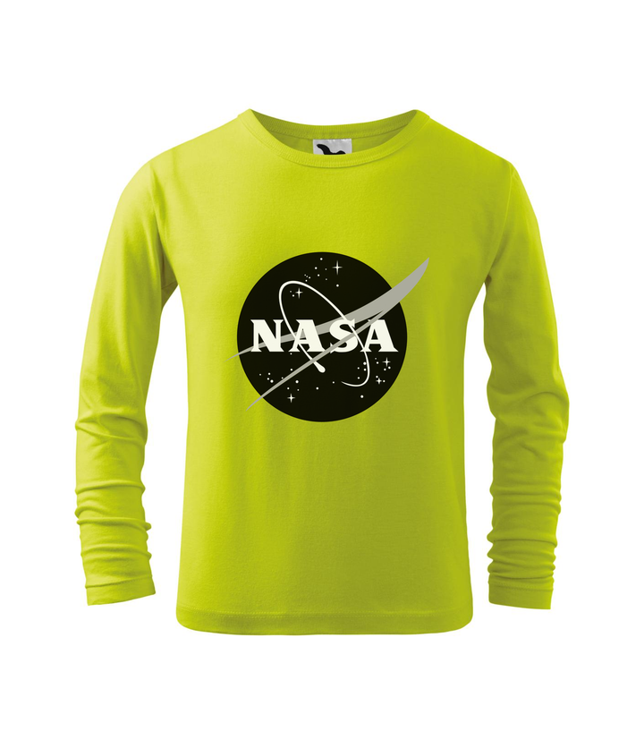 NASA logo 1 - Hosszú ujjú gyerek póló lime
