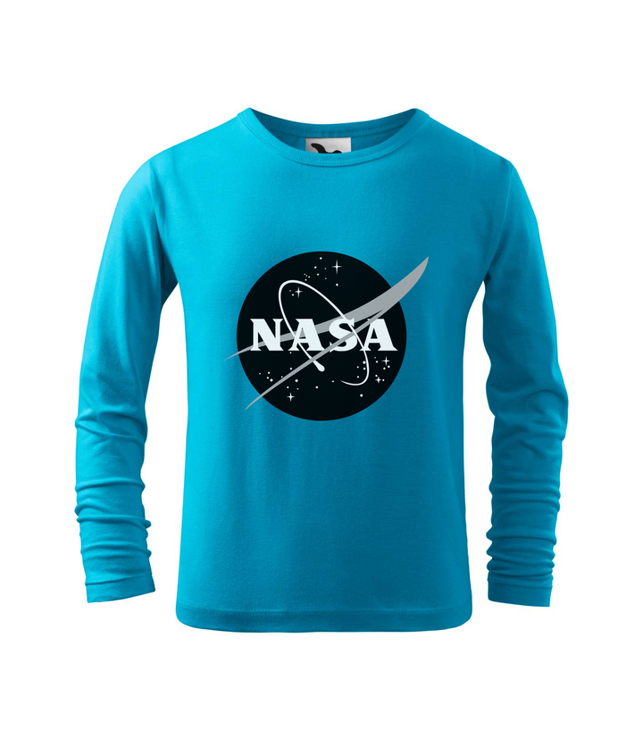 NASA logo 1 - Hosszú ujjú gyerek póló türkiz