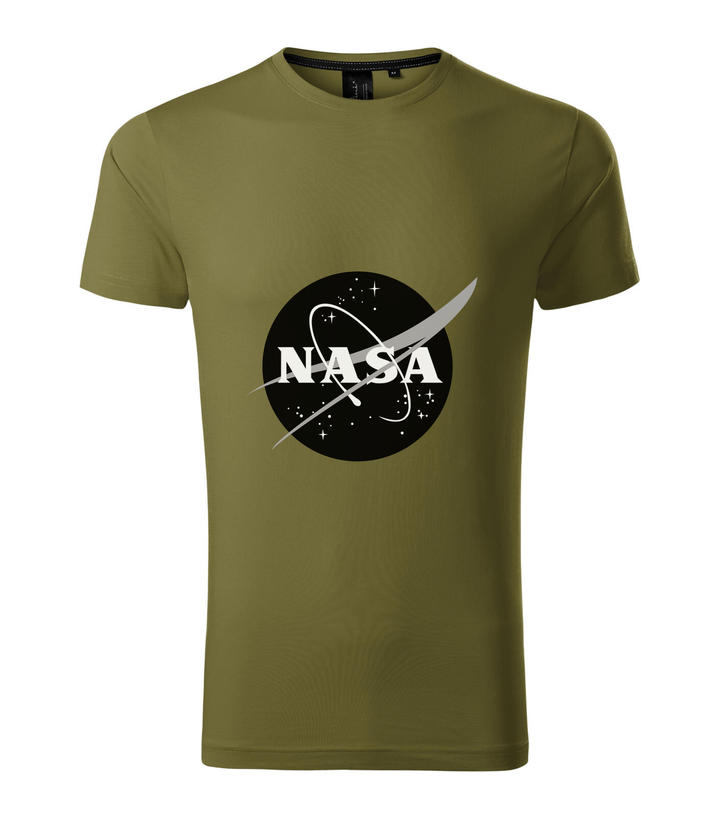 NASA logo 1 - Prémium férfi póló avokádózöld