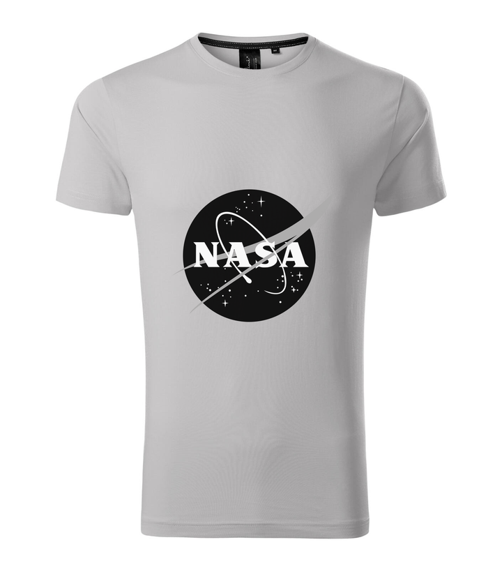 NASA logo 1 - Prémium férfi póló ezüstszürke