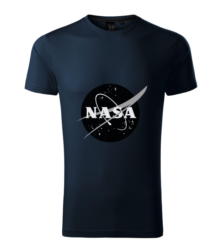 NASA logo 1 - Prémium férfi póló tengerészkék
