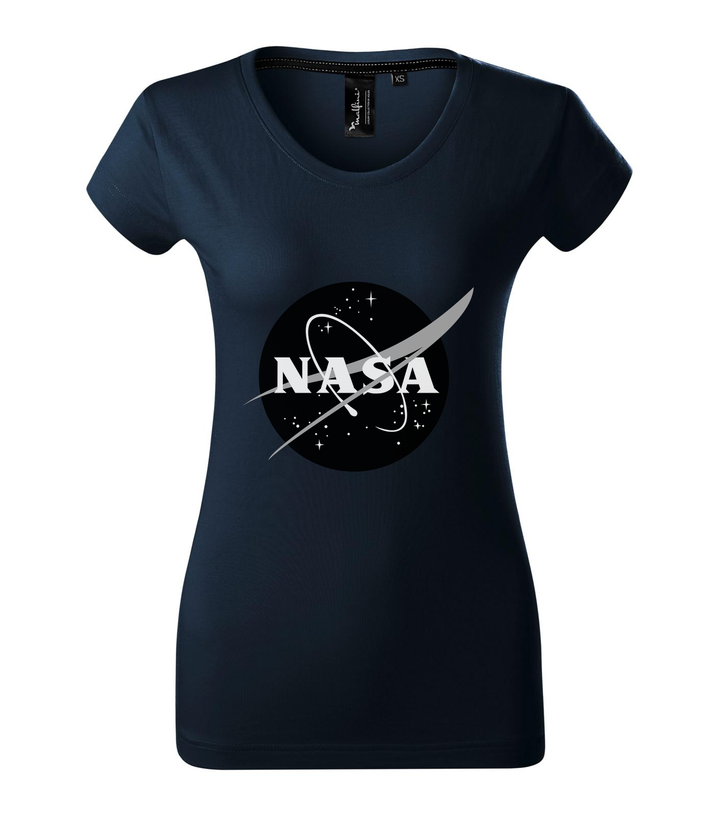 NASA logo 1 - Prémium női póló tengerészkék
