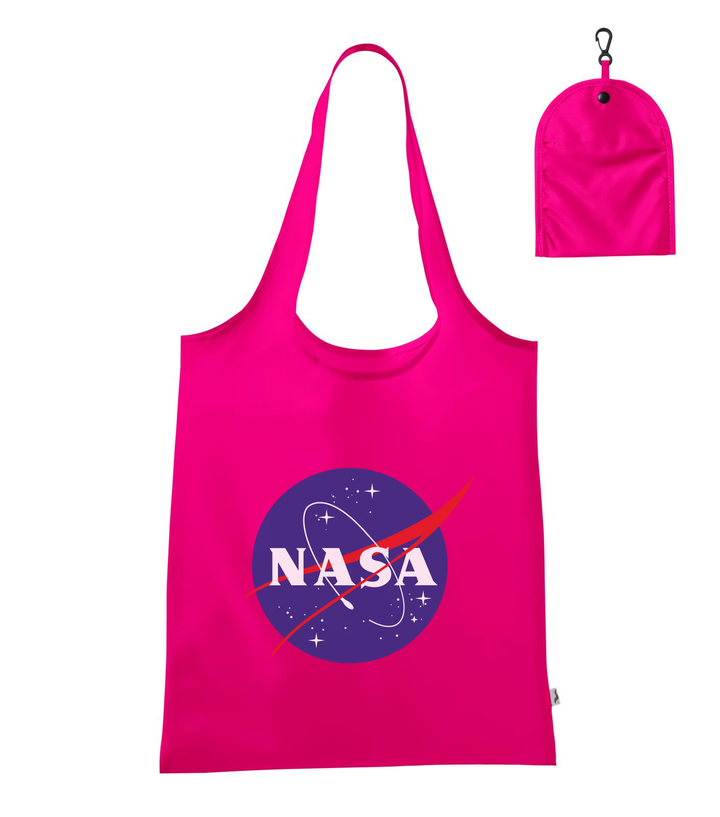 NASA logo 2 - Bevásárló táska neon rózsaszín