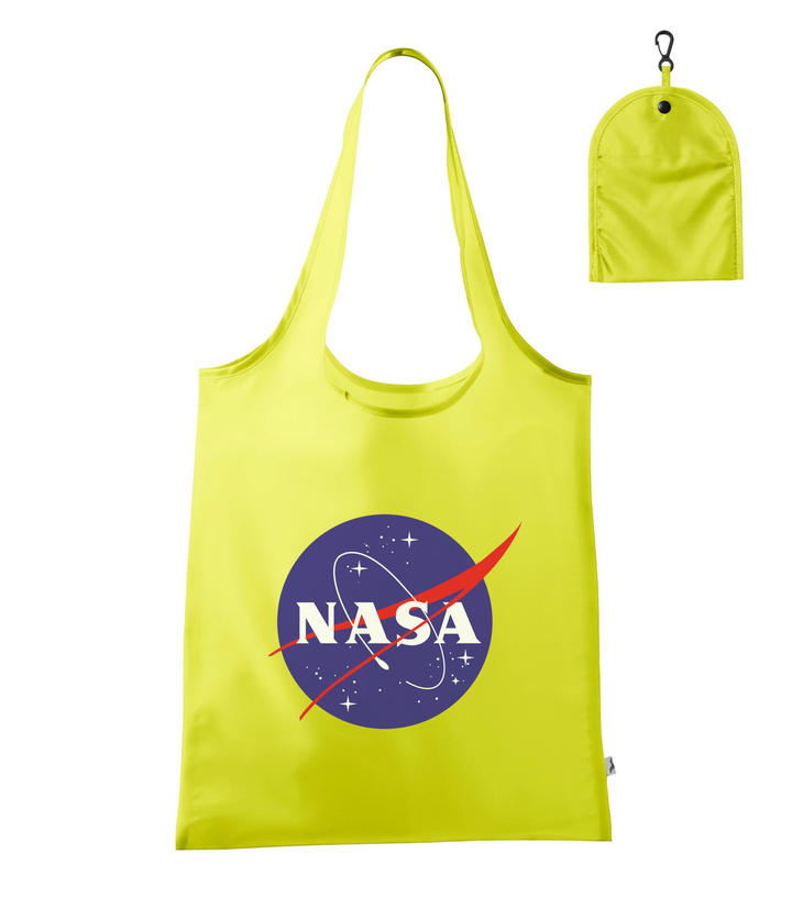 NASA logo 2 - Bevásárló táska neon sárga