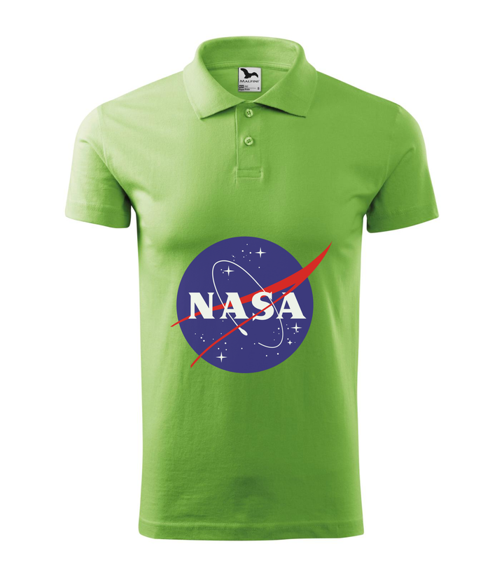 NASA logo 2 - Galléros férfi póló borsózöld