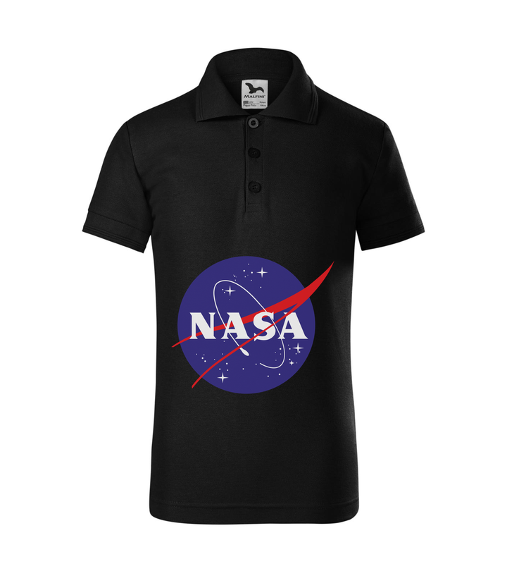 NASA logo 2 - Galléros gyerek póló fekete