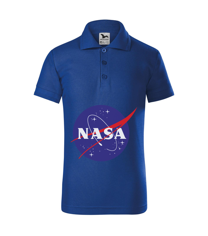 NASA logo 2 - Galléros gyerek póló királykék