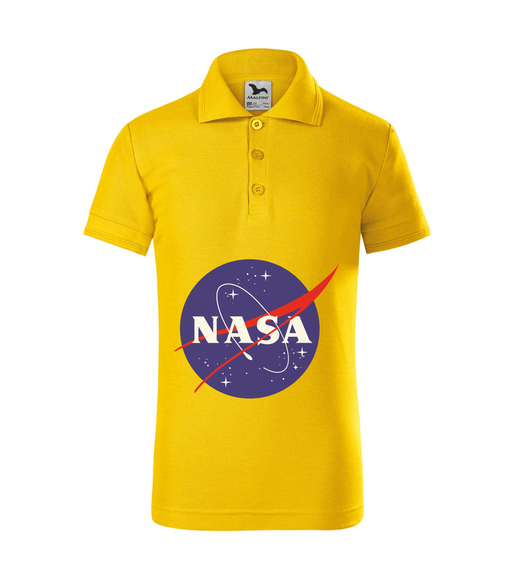 NASA logo 2 - Galléros gyerek póló sárga