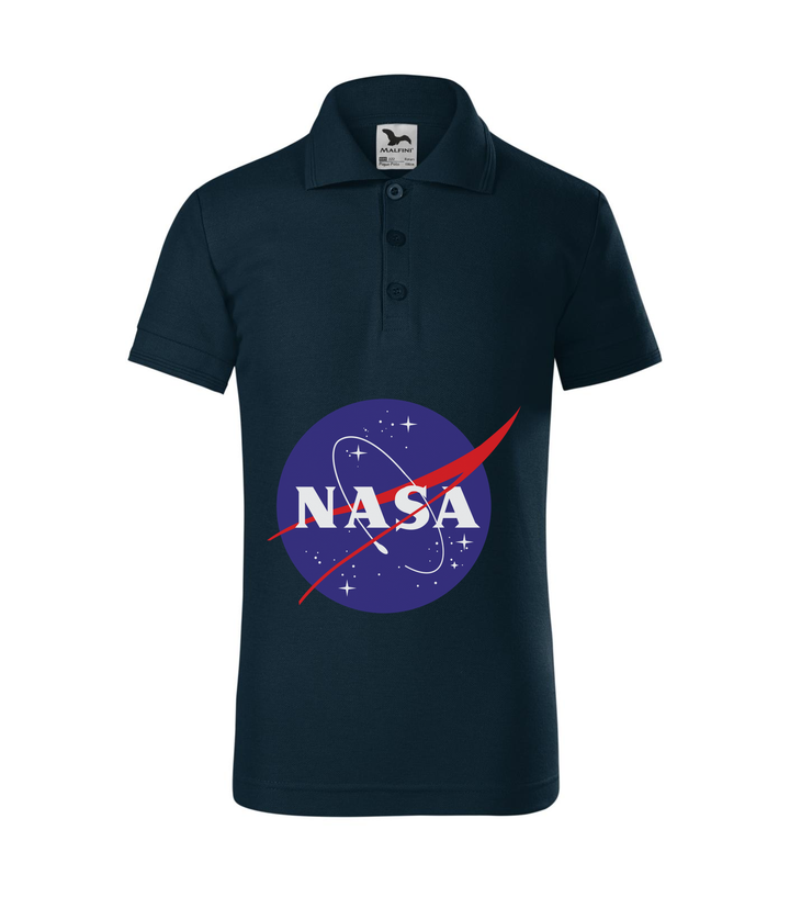 NASA logo 2 - Galléros gyerek póló tengerészkék